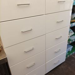White gloss Filing cabinet x2