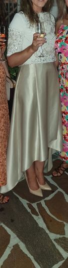 Folkster Lena Skirt & Nella Beaded Top/Jacket -  Champagne - Size 8