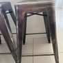 Set of 3 Genuine Tolix Bar Stools- Silver Metal Image 5