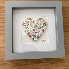 Handmade framed Mosaic Heaart