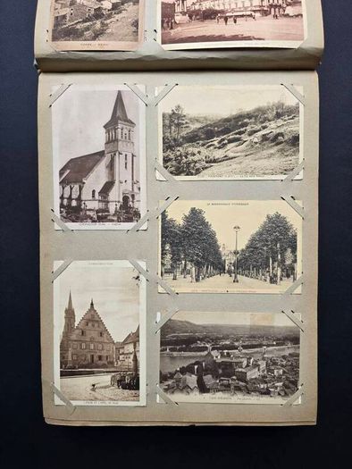 France  Large Vintage Postcard Album approx 500 cards 1900 1940 towns cities landscapes