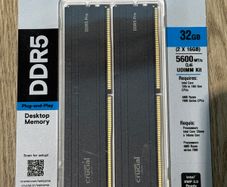 32gb (16gbx2) Ddr5 Ram Crucial New Sealed 5600mhz Cl46