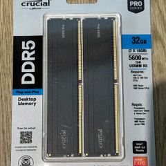 32gb (16gbx2) Ddr5 Ram Crucial New Sealed 5600mhz Cl46