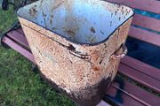 Vintage enamel bread bin