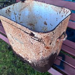 Vintage enamel bread bin