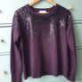 White Labels Sequin Jumper Size Uk 12 Image 4