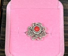 Silver Filigree Floral Cocktail Ring