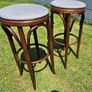Pair of Vintage Thonet Style Bentwood Cafe Bar Stools Excellent Condition Image 9