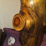 Large Hand Carved Wooden Tree Trunk Lamp - Working Image 9