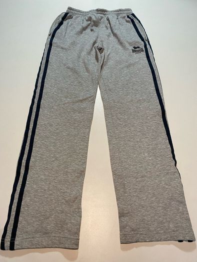 Lonsdale Grey Sweat Pants Bottoms Zip Pockets Size Small