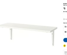 X8 BURHULT IKEA wall shelf with brackets