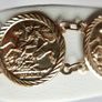 Vintage 9CT GOLD BRACELET Hallmarked 375. St. George Medallions  Bangle. length 7" - 4,45g Image 5