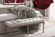 NEW SALE | Cushioned Dining Bench, Bed End Side Chaise Lounge Sofa