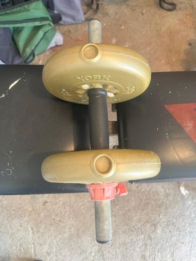 Delta Weight Bench, Barbell & 31.6kg Weights