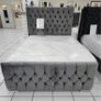 King Size Panel Wingback Bed And Mattress Image 7