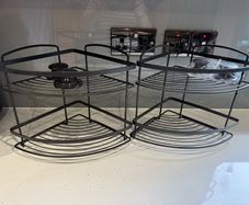 2 black shower caddy's. Brand new never used