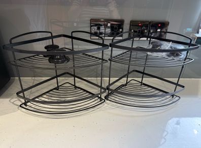 2 black shower caddy's. Brand new never used