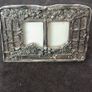 Silver Scenes Double Photo Frame with Open Windows  Flowers with Engraved Poem Silver Plated Photo Frame 1987 Image 2