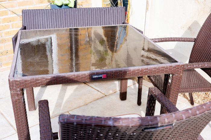 Italian Campalazzo Garden Table Chairs and coffee table