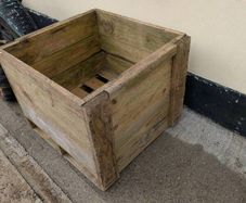 heavy wooden crate