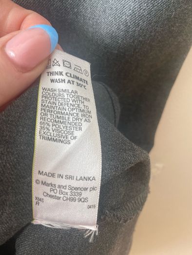 M&S grey pinafore (as new) age 7-8