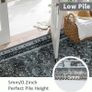 Washable Rugs Living Room Large 200x290cm, Boho Vintage Living Room Rug Carpet with Non-Slip Backing, Soft Low Pile Area Rugs for Bedroom Dining Room Kitchen Office Decor Image 2