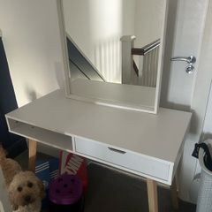 make up table and mirror