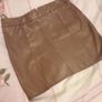 Brown/tan leather highwaist skirt Image 3