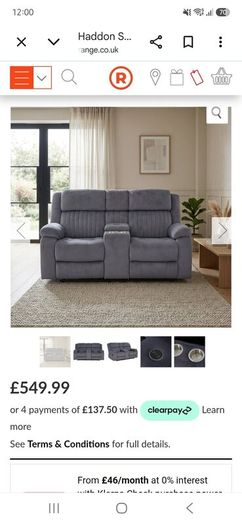 Two seater recliner sofa