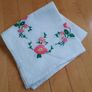 Vintage Linen Table Cloth - Hand Embroidered Image 3