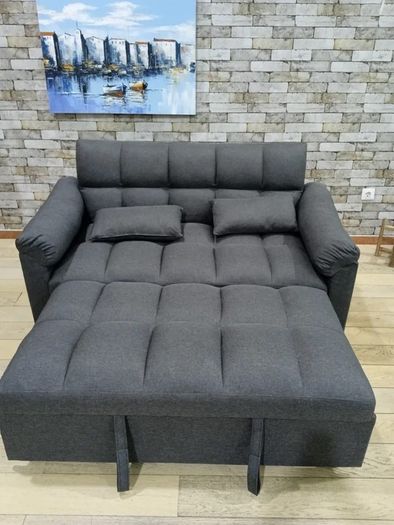 Pull Out Double Sofa Bed  2 Seater Fabric Sleeper