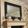 Black rectangle mirror with gold stud detail Image 3