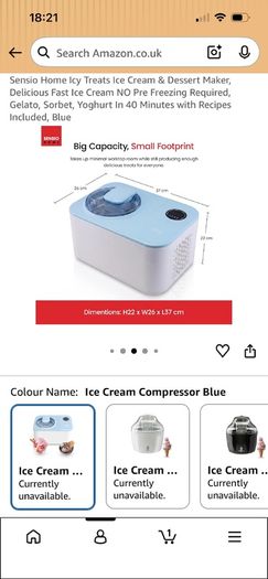 Sensio Ice-Cream Maker