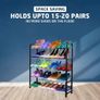 5 Tier Shoe Rack Organiser, Heavy duty storage unit, Quick Assembly No Tools Required, Holds upto 15-20 pairs (BLACK) Image 6