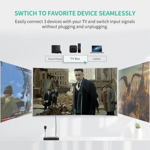 3D 4K 3 in 1 Out Resolution HDMI Switch