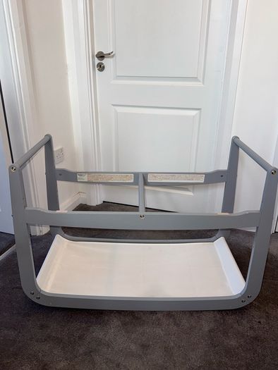 Snuzpod 3 Bedside Crib Grey and Mattress and Accessories