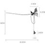 Rebel Studio Butterfly Black Diamante Hair Pin / Hair Stick Image 2