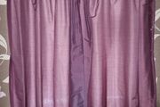 Plum coloured curtains