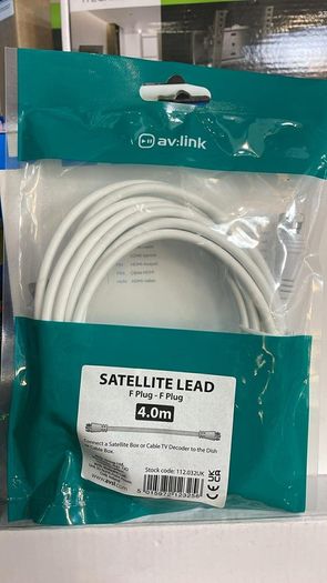 Satellite Lead F type plug to F type plug lead 4.0m