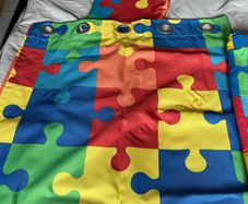 Children's Puzzle bedding , curtains and matching rug