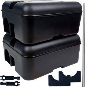 2 Tamper Proof Rat & Mouse Bait Box Stations for the Safe Control of Poison & Pest Traps, Heavy Duty Outdoor Usage (Empty)