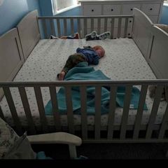Double cot bed for twins (inc mattresses)