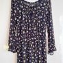 Dunnes Stores Black Floral Dress Size 14/42 - Sheer Sleeves - Knee Length Image 4