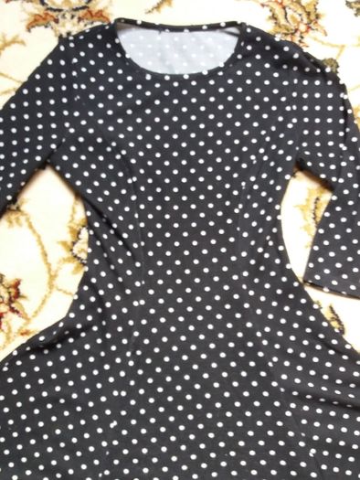 Ladies  black dress debenhams uk 8 polka dot