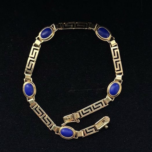 14ct Gold Lapis Lazuli Bracelet