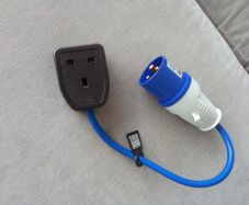 Mains electric hook up cable for motorhome/camping