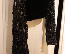 Cherry Chau beautiful black sparkly arm cover up
