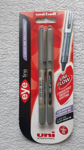 Mitsubishi Uni-Ball Eye UB-157 Black 2pk Home Office School College