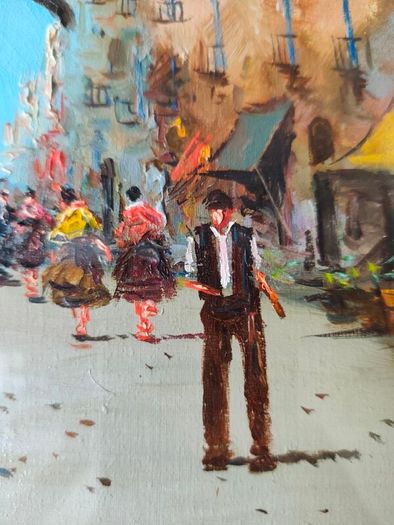 Oil painting Vecchia Napoli, N. Amoroso