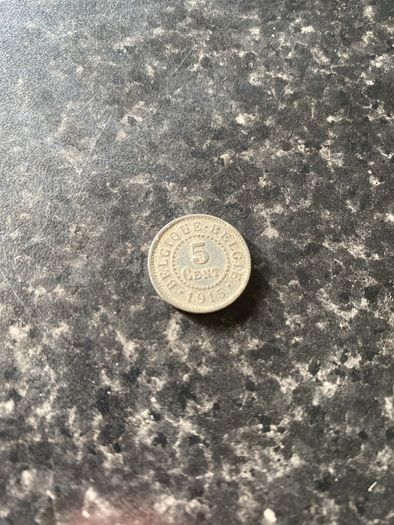 1915 Belgian 5-centime coin